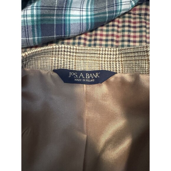 Jos E Bank 48 Regular plaid silk sport coat - Picture 1 of 8